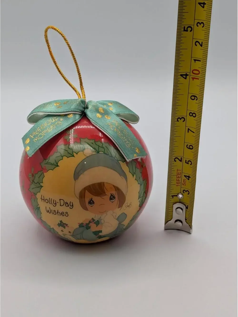Precious Moments Decoupage Holiday Ornament 1997